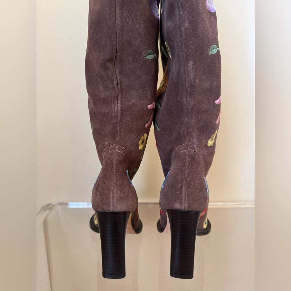 Total x Guizio Eternal Meadows Boots Floral Suede Brown 38 - Picture 11 of 15